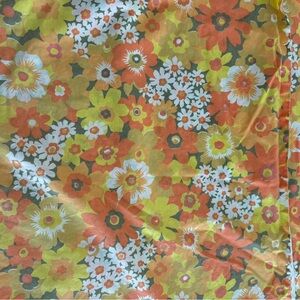 VINTAGE MOD WONDERCALE SPRINGMAID MOD FLOWER POWER KING FLAT SHEET